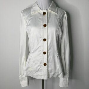 Vintage Escada Y2K White Button Down Blazer Jacket Size 38 DE / 8 US